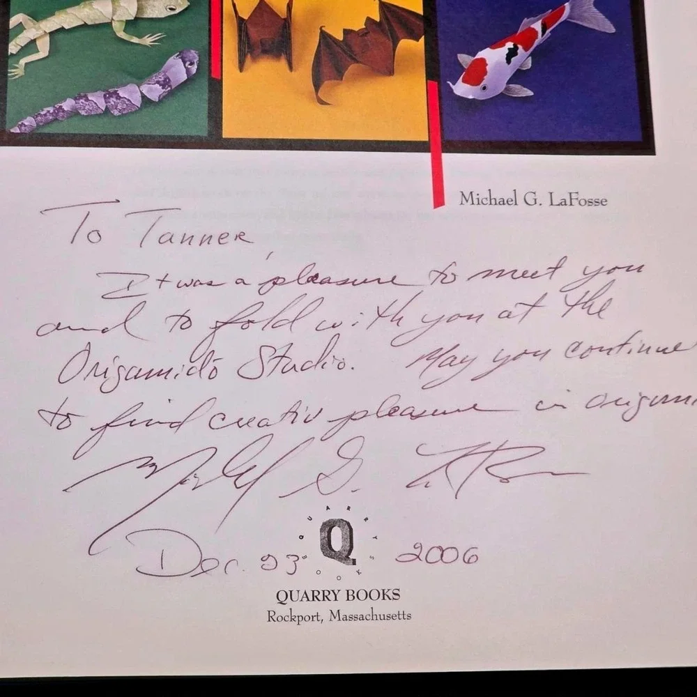 Paper Animals by Michael G LaFosse Signed with Origamido Studio Provenance